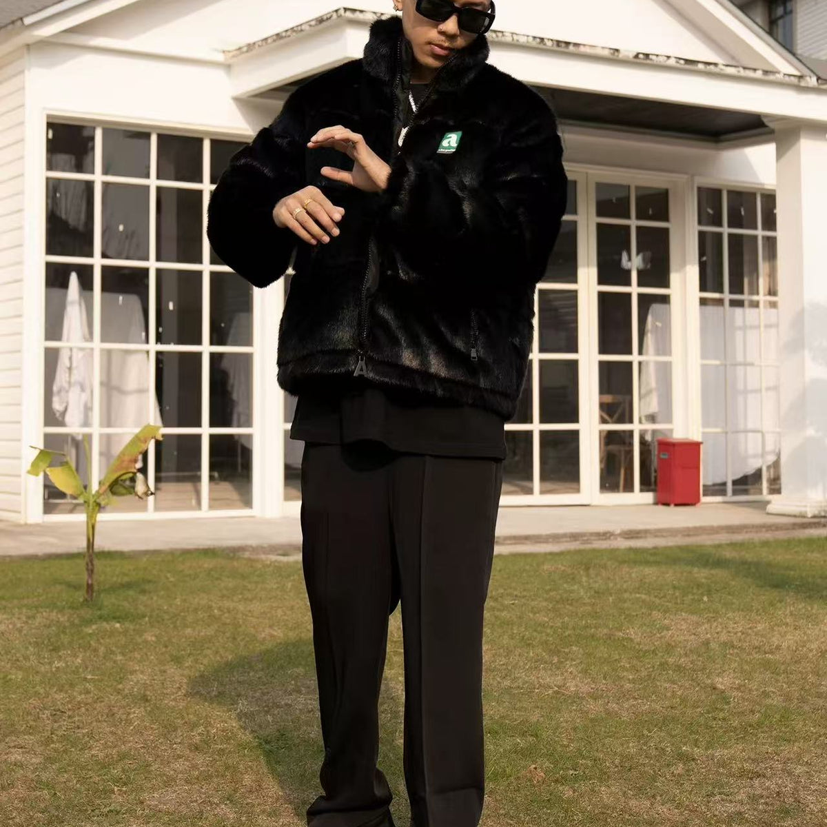 AFGK Black Mink Fur Down Jacket