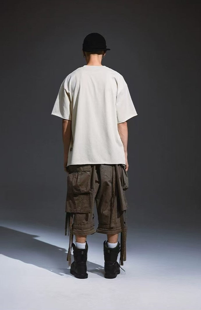 REMEDY Distressed Letter Print Short-sleeve T-shirt
