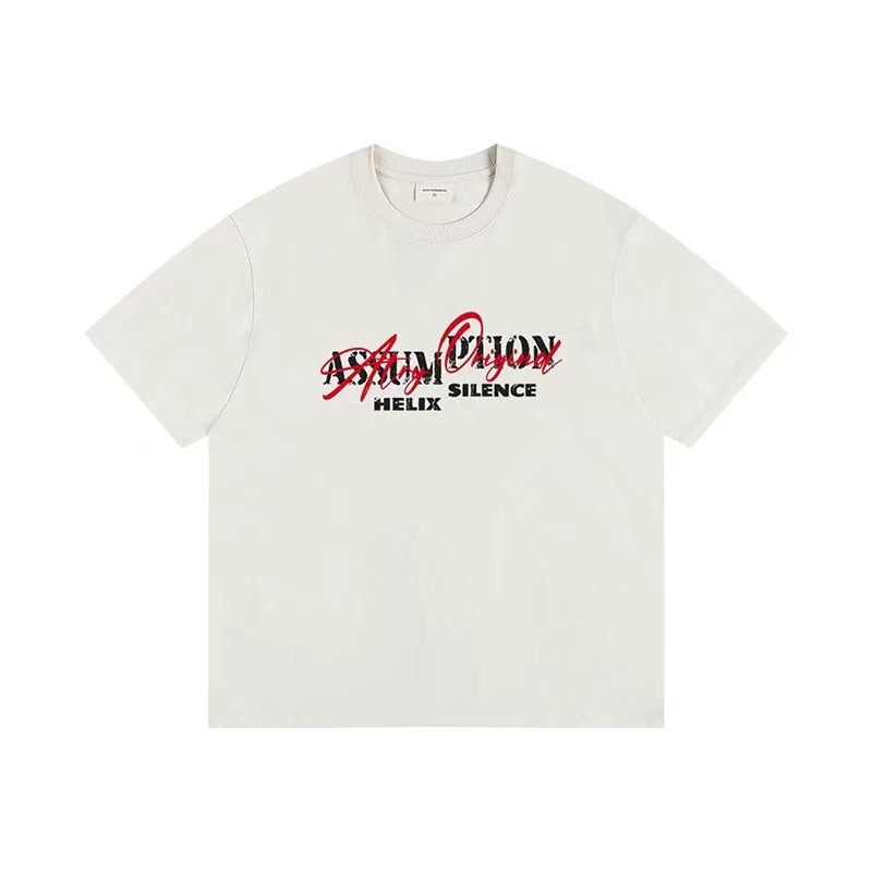 ATRY Misplaced Text Layout Short-sleeved T-shirt