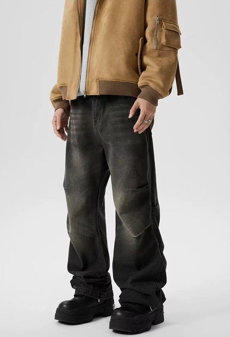 ACHOCK Retro Washed Fried Paratrooper Straight Jeans