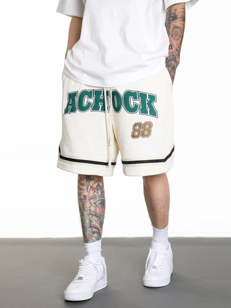 ACHOCK Logo Embroidered Drawstring Shorts