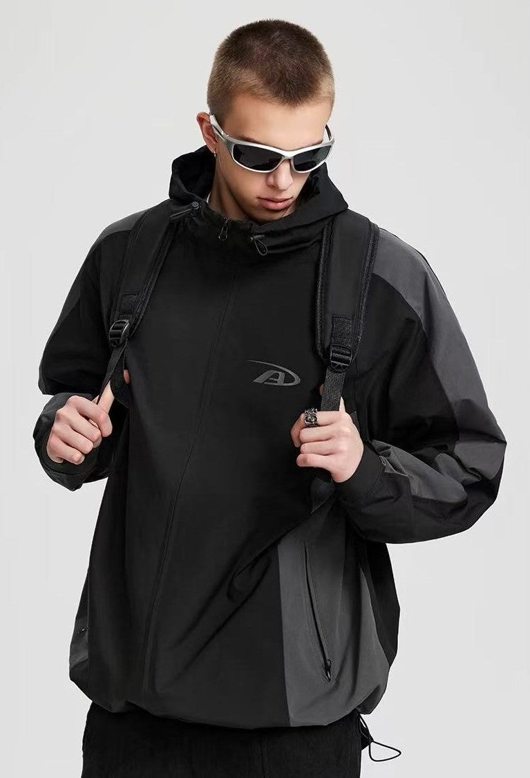 ACHOCK Logo Print Simple Outdoor Jacket