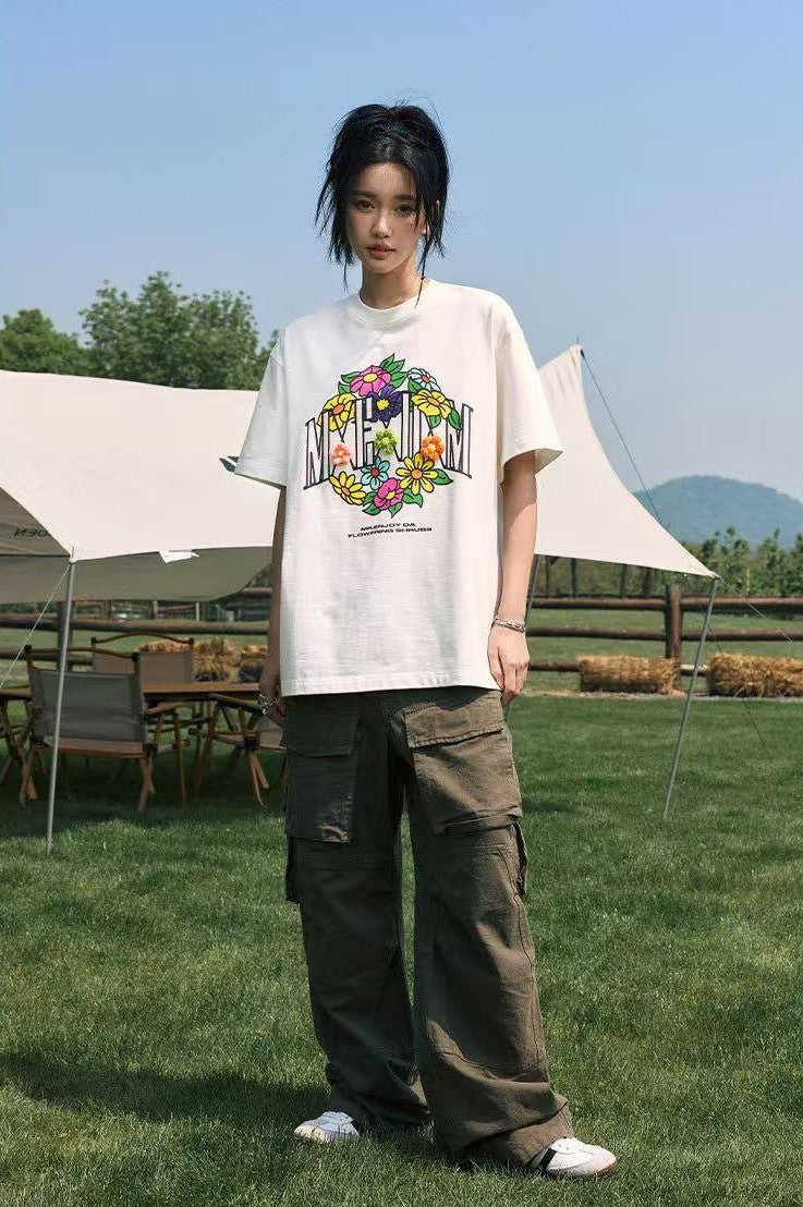 MEDM Hydrangea Design Short-sleeved T-shirt