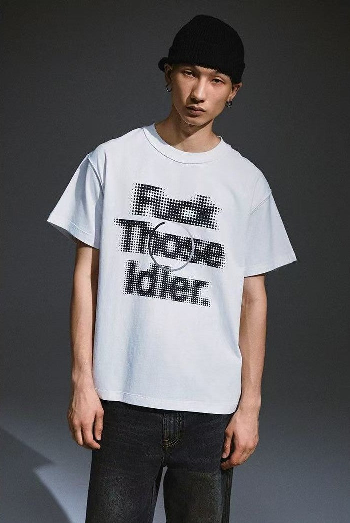 REMEDY Message Print Shor-sleeve T-shirt