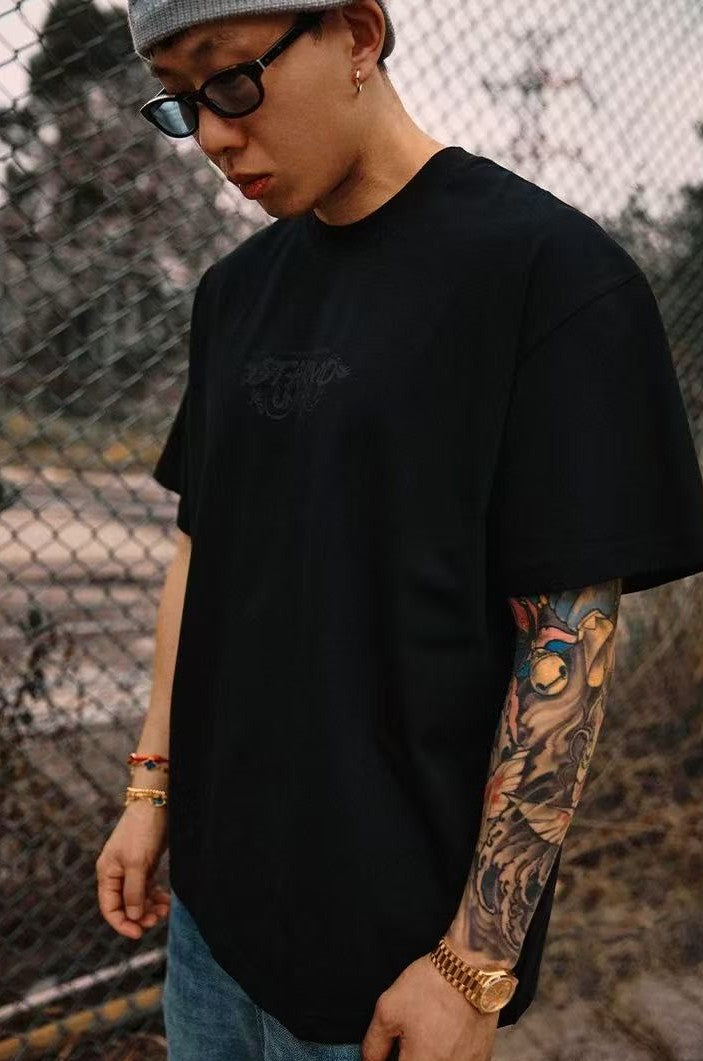 REMEDYxSTA Dragon Claws Letter Print Short-sleeve T-shirt