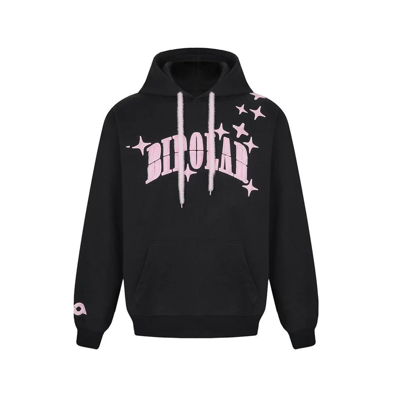 BIPOLAR Rabbit Mink Velvet Hyphenated Patch Hoodie