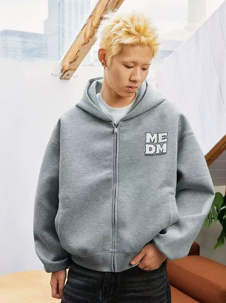 MEDM Four-letter Logo Air Layer Zipper Sweatshirt