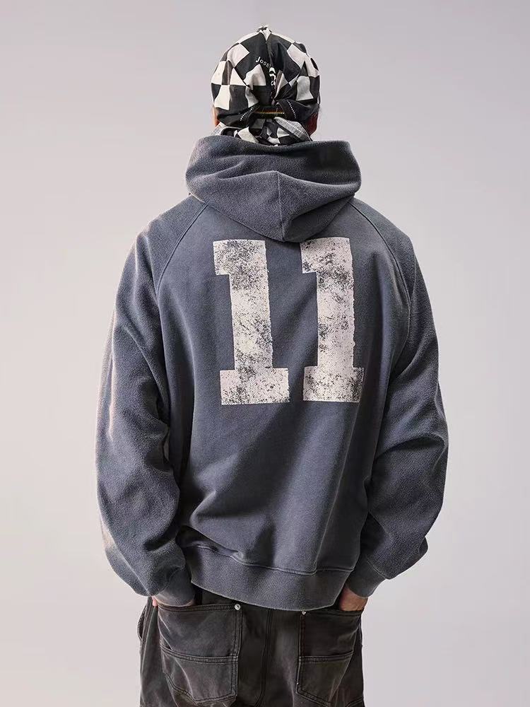 REMEDY Washed Patchwork Hoodie