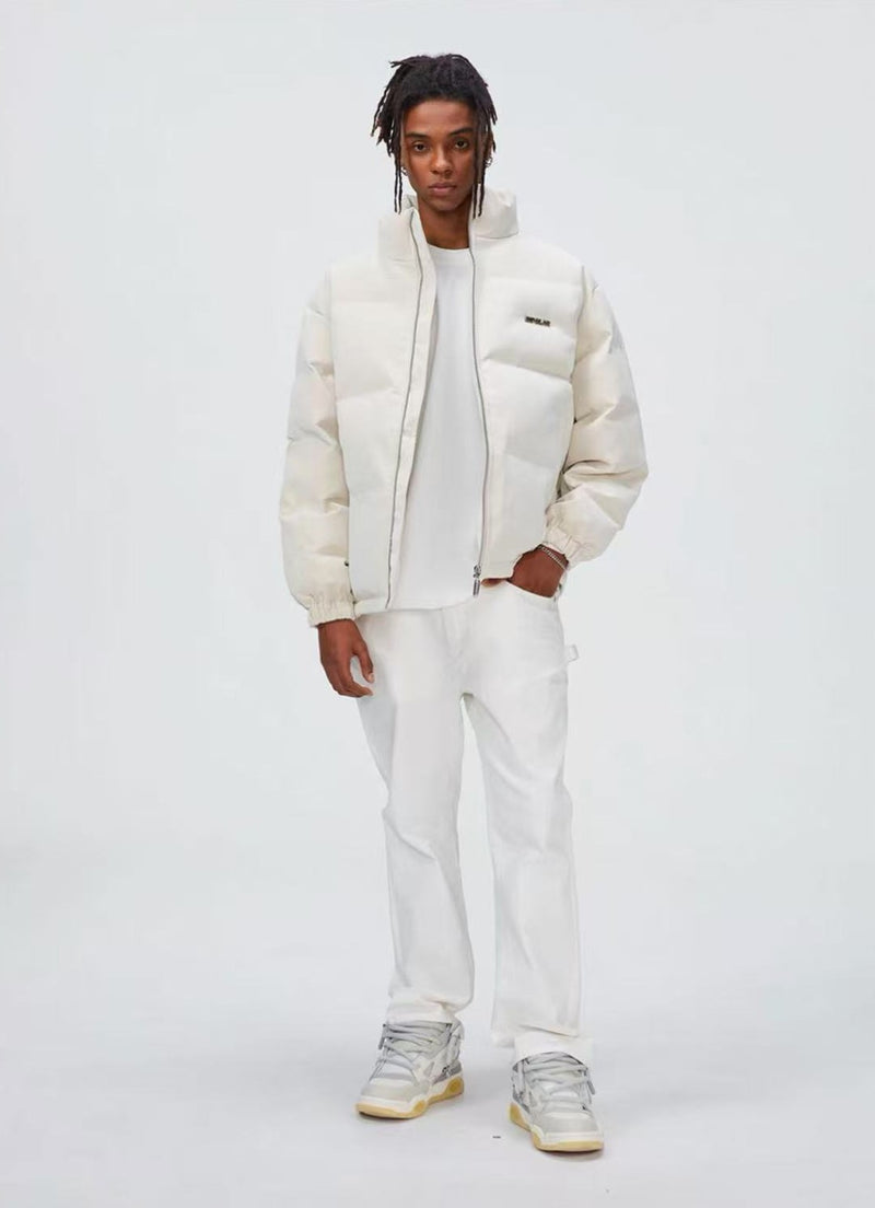 BIPOLAR Crocodile Pattern Metal Logo Cotton Jacket