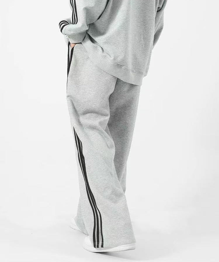 WASSUP Color Matching Wide Leg Track Pants