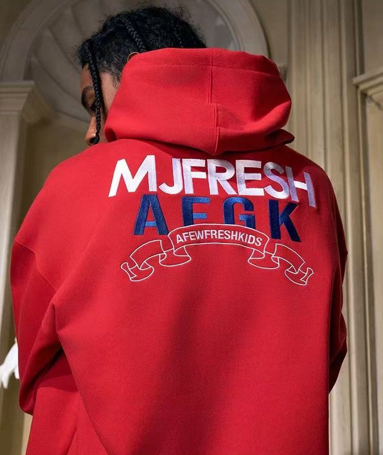 AFGKxMJFRESH Basic Embroidered Hoodie