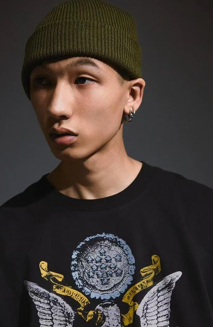 REMEDY  Peace Eagle Design Short-sleeve T-shirt