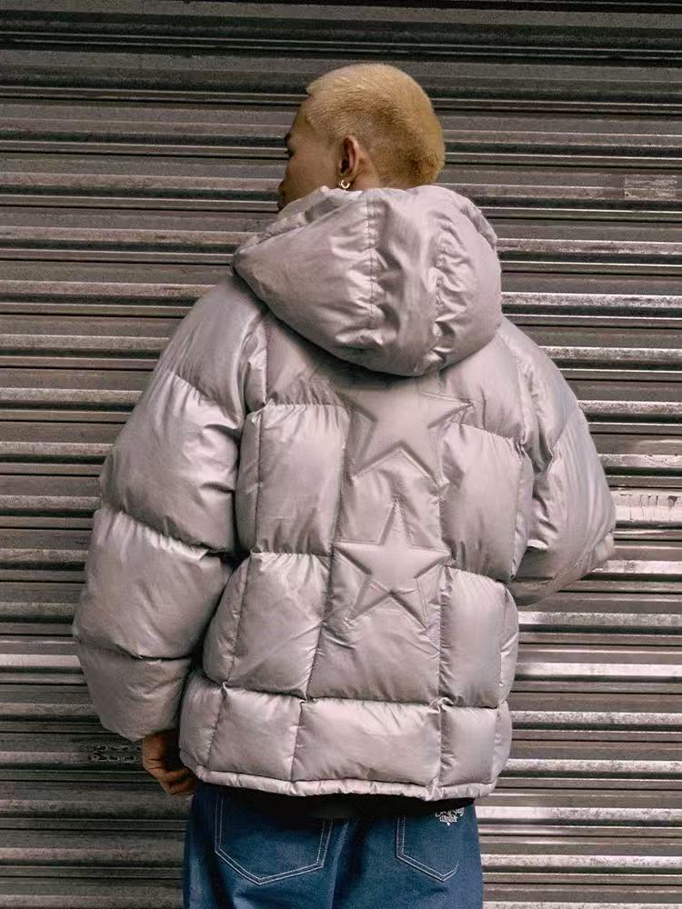 REMEDYxSTA Double Star Removable Hooded Cotton Coat