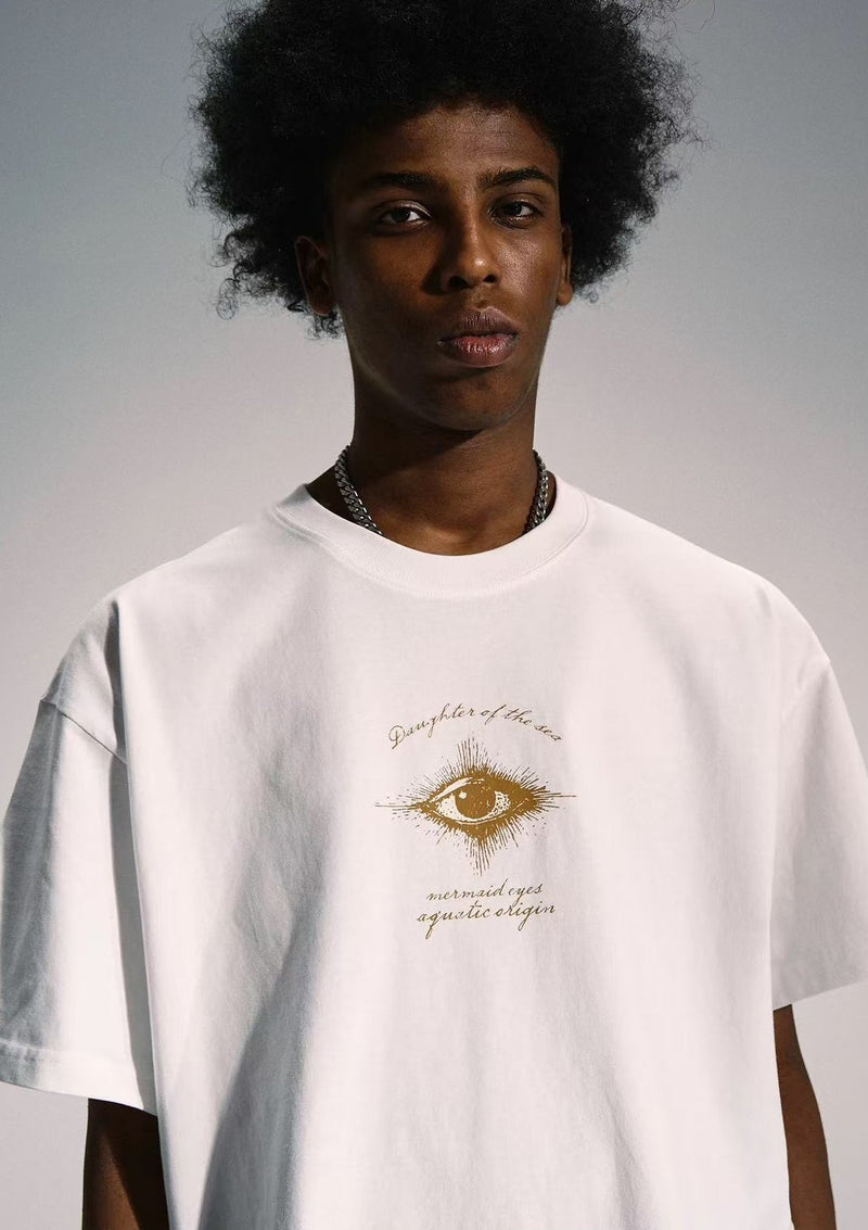 REMEDY Retro Judgment Eye Shell Print Short-Sleeve T-Shirt