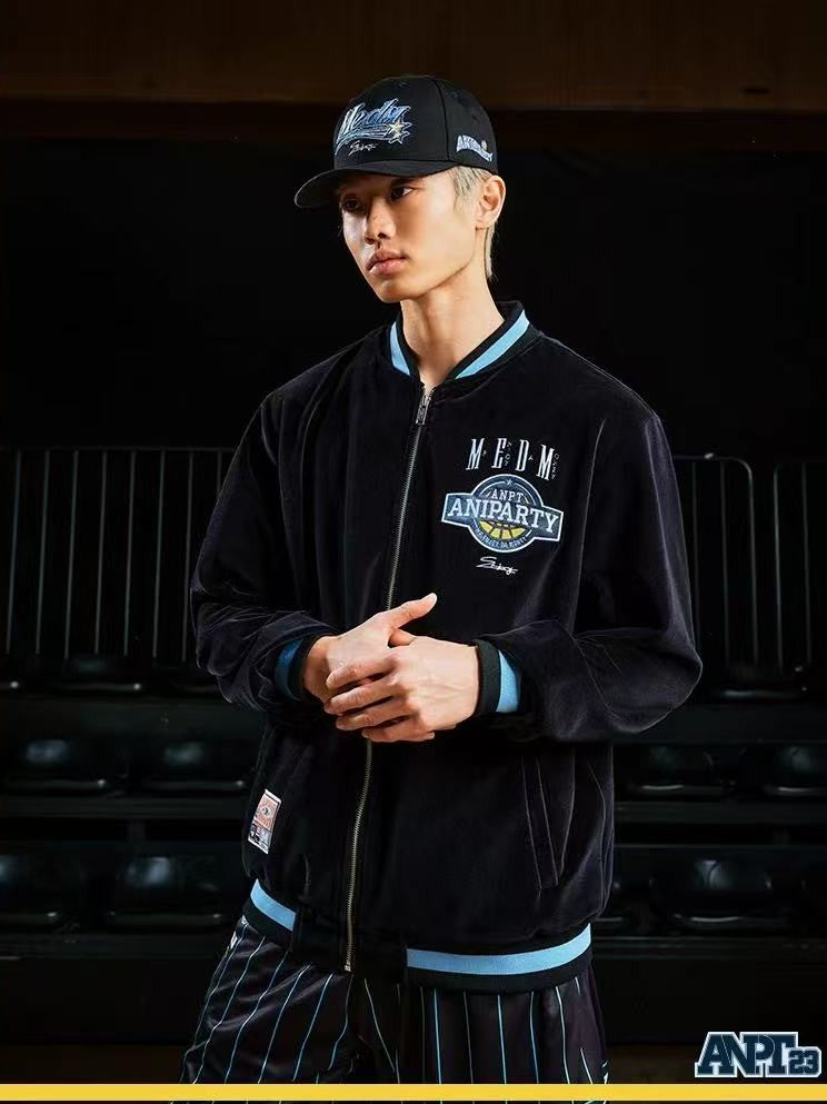 MEDMxANPT Logo Embroidered Plush Jacket