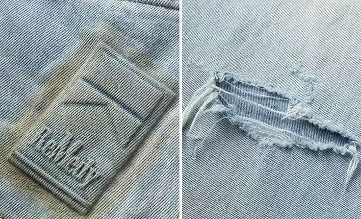 REMEDY Washed Ripped Straight-leg Jeans