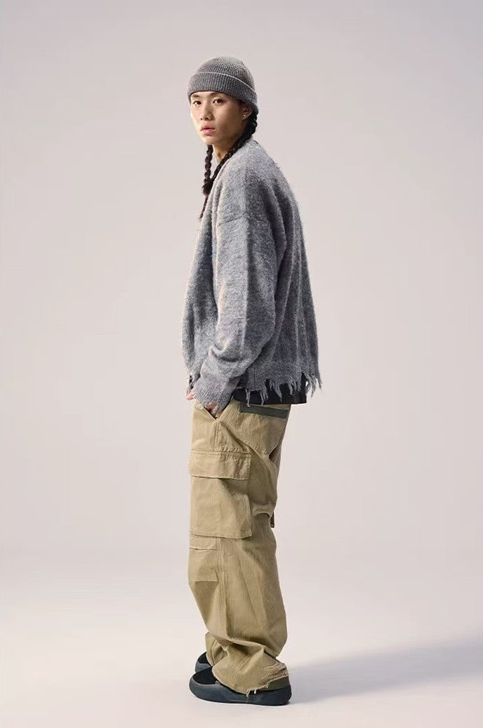 REMEDY Retro Frayed Striaght-leg Work Pants