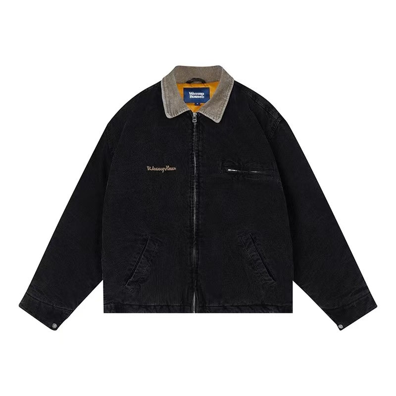 WASSUP Washed Corduroy Quilted Work Jacket
