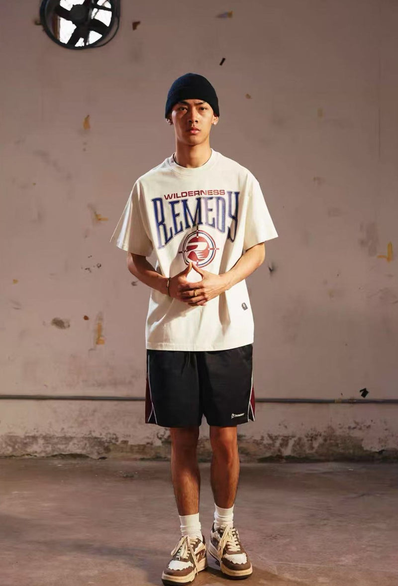 REMEDY Vintage Cowboy Logo Print Short-sleeve T-shirt