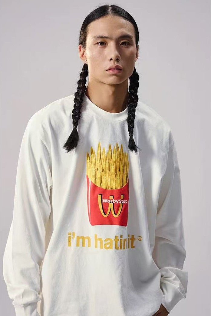 REMEDY Bullet Fries Design Long-sleeve Tee
