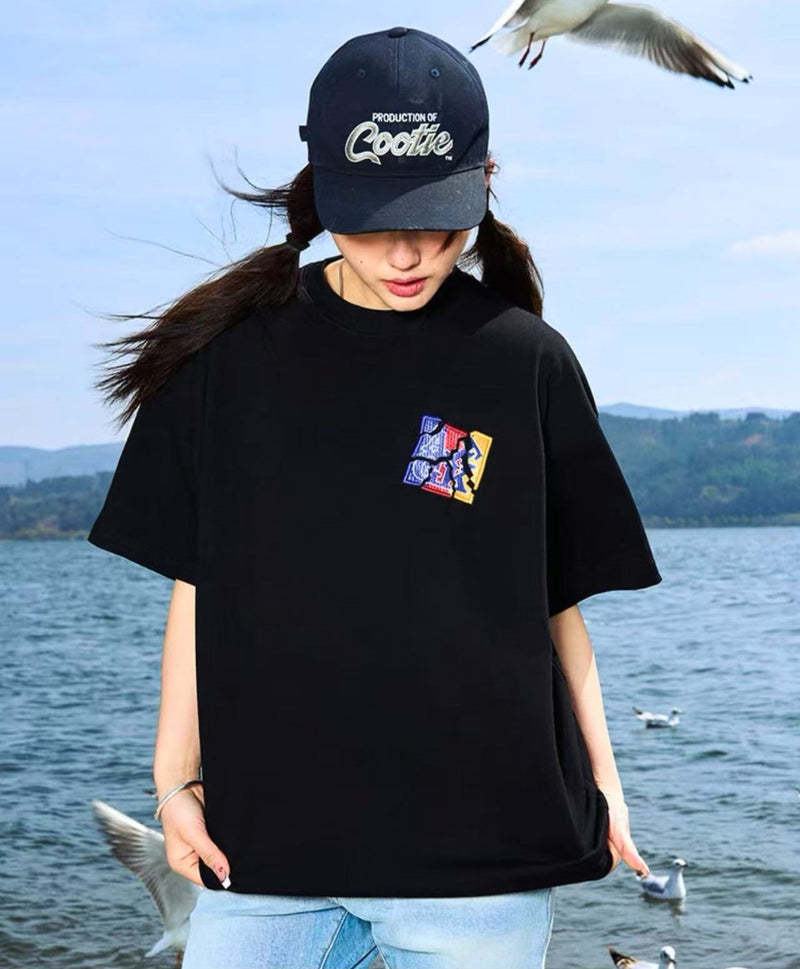 AFGK  Shattered Embroidery Short Sleeve T-Shirt