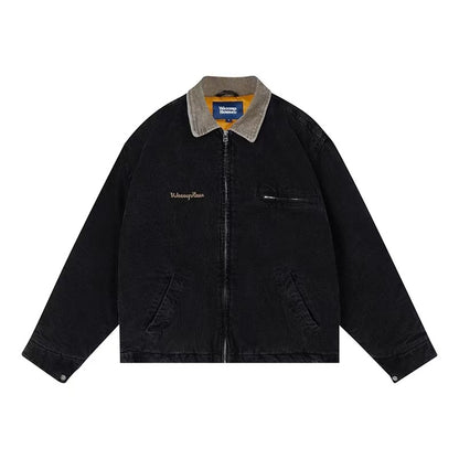 WASSUP Washed Corduroy Quilted Work Jacket
