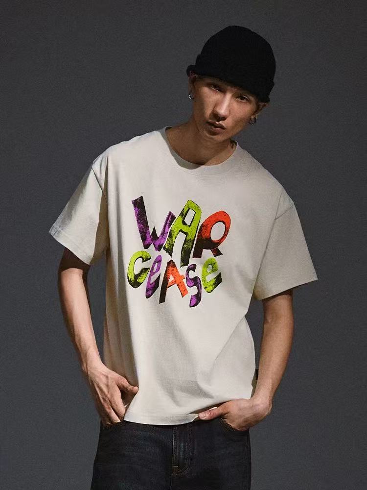 REMEDY Vintage War Cease Match Print Short-sleeve T-shirt