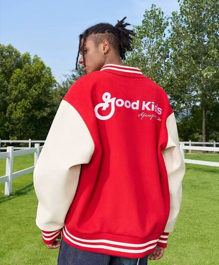 AFGK Dove Embroidered Baseball Jacket