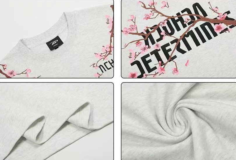 ACHOCK Branch Floral Embroidered T-shirt