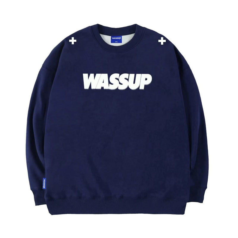 WASSUP Double Cross Printed Logo Sweatshirt