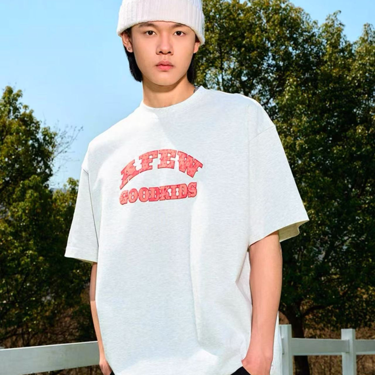 AFGK Flocked Short-sleeve T-shirt
