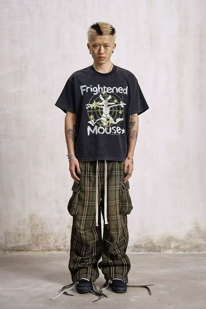 REMEDY Plaid Cargo Trousers