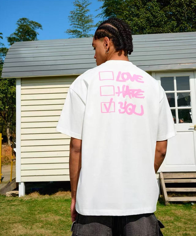 AFGK Love Hate Multiple Choice Short-Sleeve T-Shirt