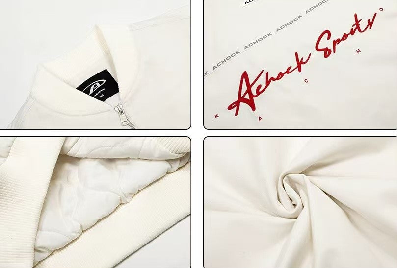 ACHOCK Logo Embroidered Baseball Jacket