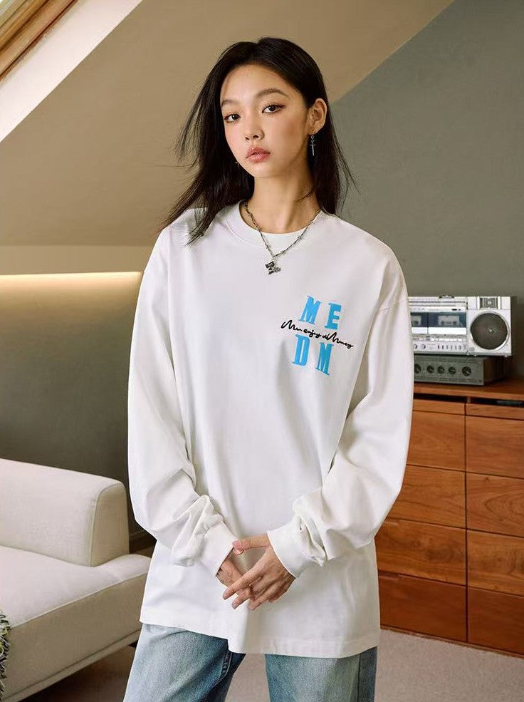 MEDM Colorful Fun Font Long-sleeve T-shirt