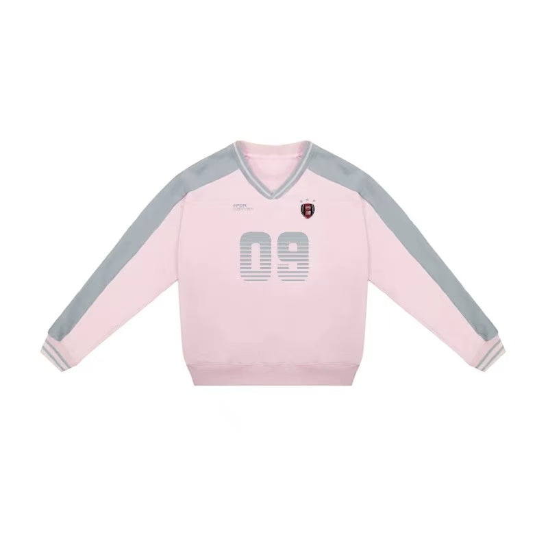 FDR 09 Printed V-neck Contrasting Sweatshirt