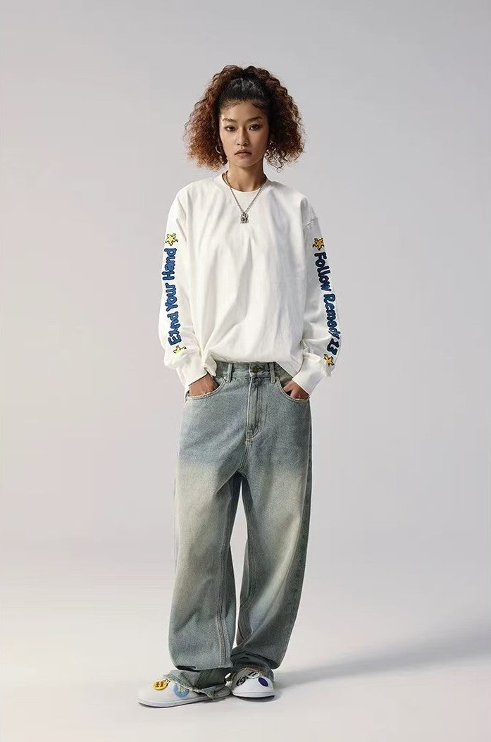 REMEDY Happy Devil Night Print Long-sleeve Tee