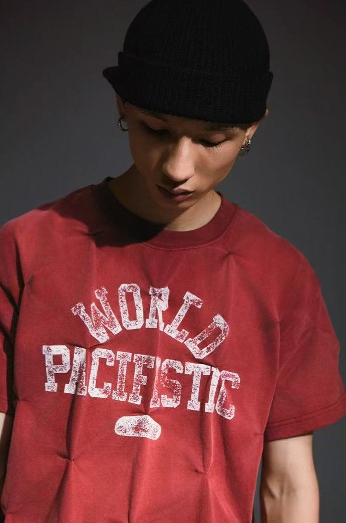 REMEDY Pleated Vintage Short-sleeve T-Shirt