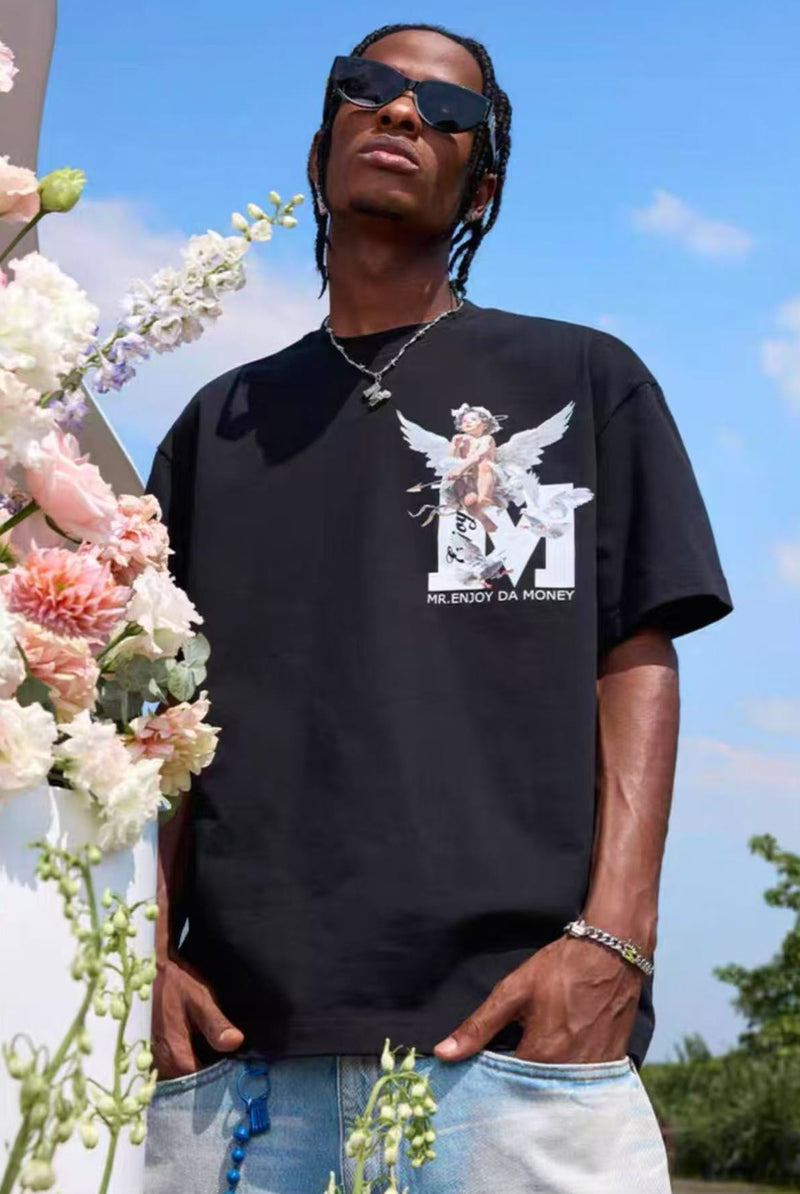 MEDM Angel Print Short-sleeve T-Shirt
