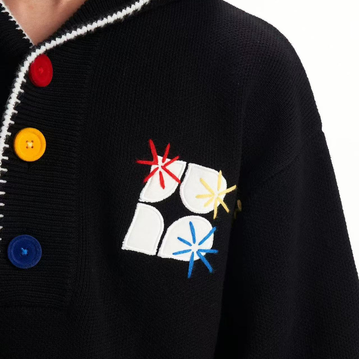 BIPOLAR Hyphenation Patch Embroidered Hooded Sweater