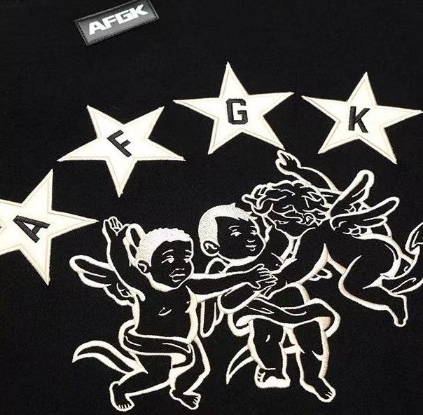 AFGK Angel Embroidered Baseball Jersey