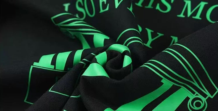 MEDM Letters Printed Luminous Short-sleeved T-shirt