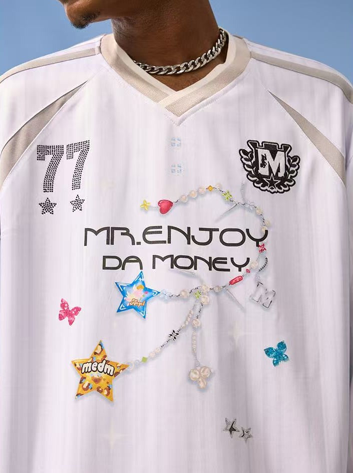 MEDM Necklace Design Long-sleeved T-shirt