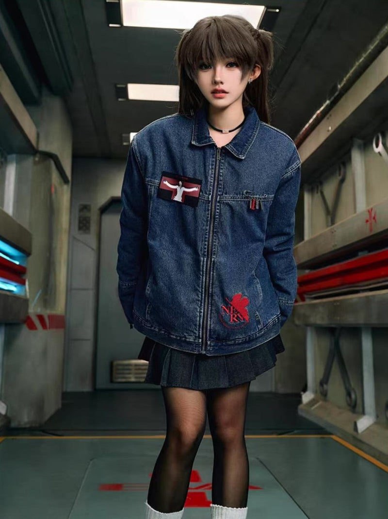 MEDMxEVA Lilith Embroidered Denim Jacket