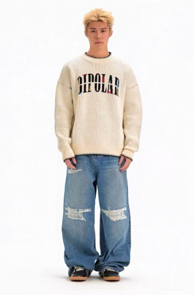 BIPOLAR Disconnected Round Neck Sweater