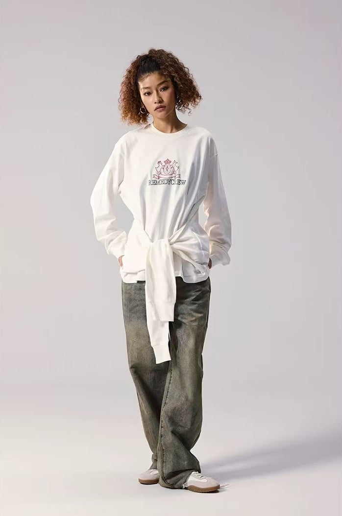 REMEDY Logo Print Four-sleeves Design Long-sleeve Tee