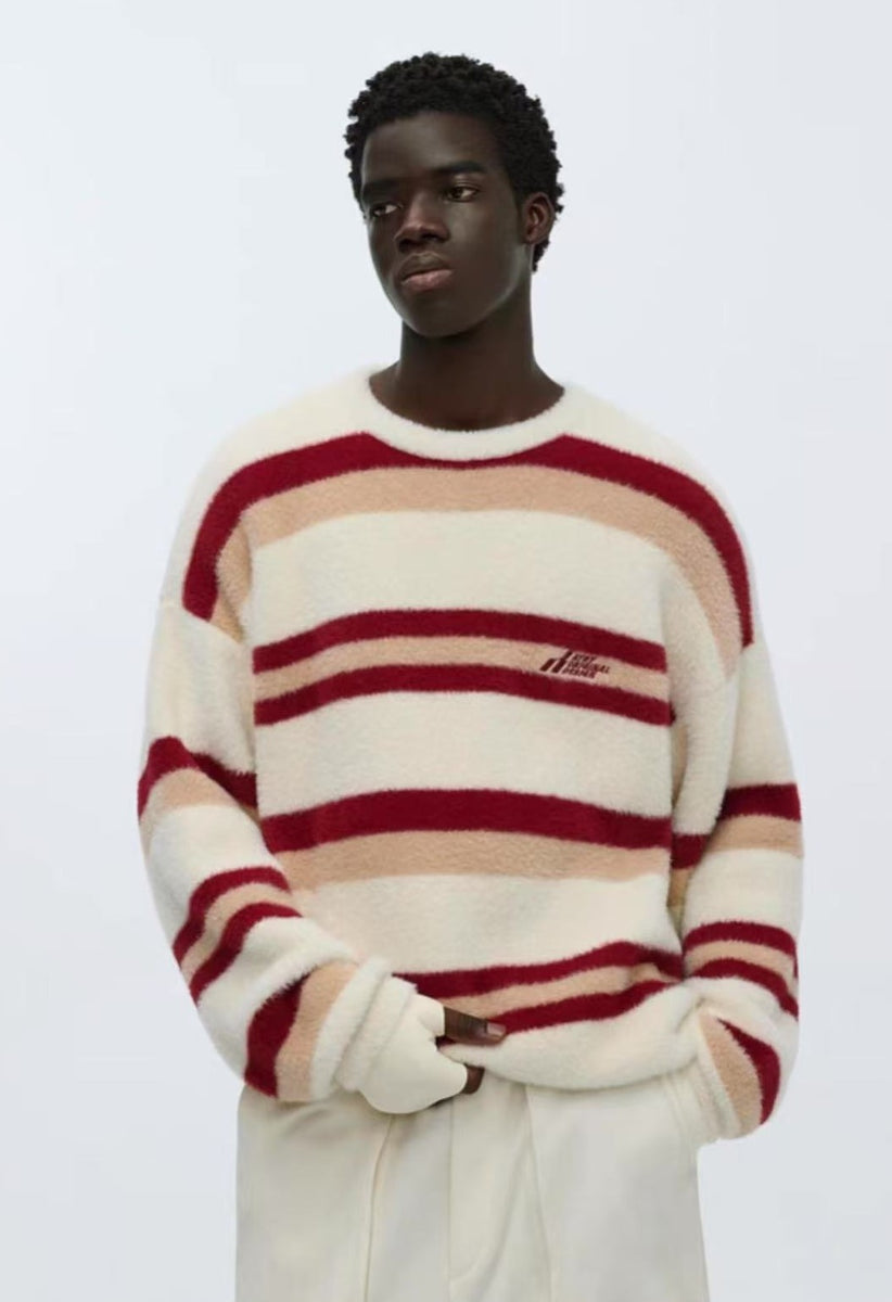 ATRY Striped Patchwork Sweater