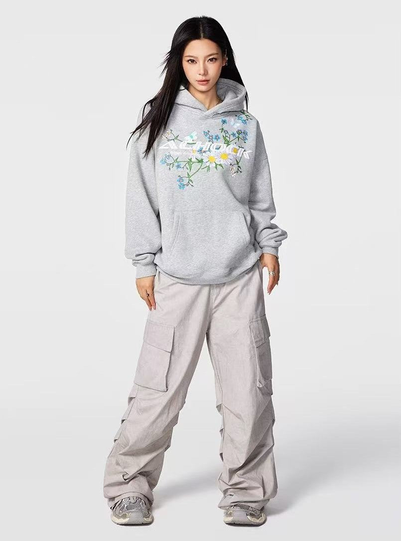 ACHOCK Floral Printed Foam Hoodie