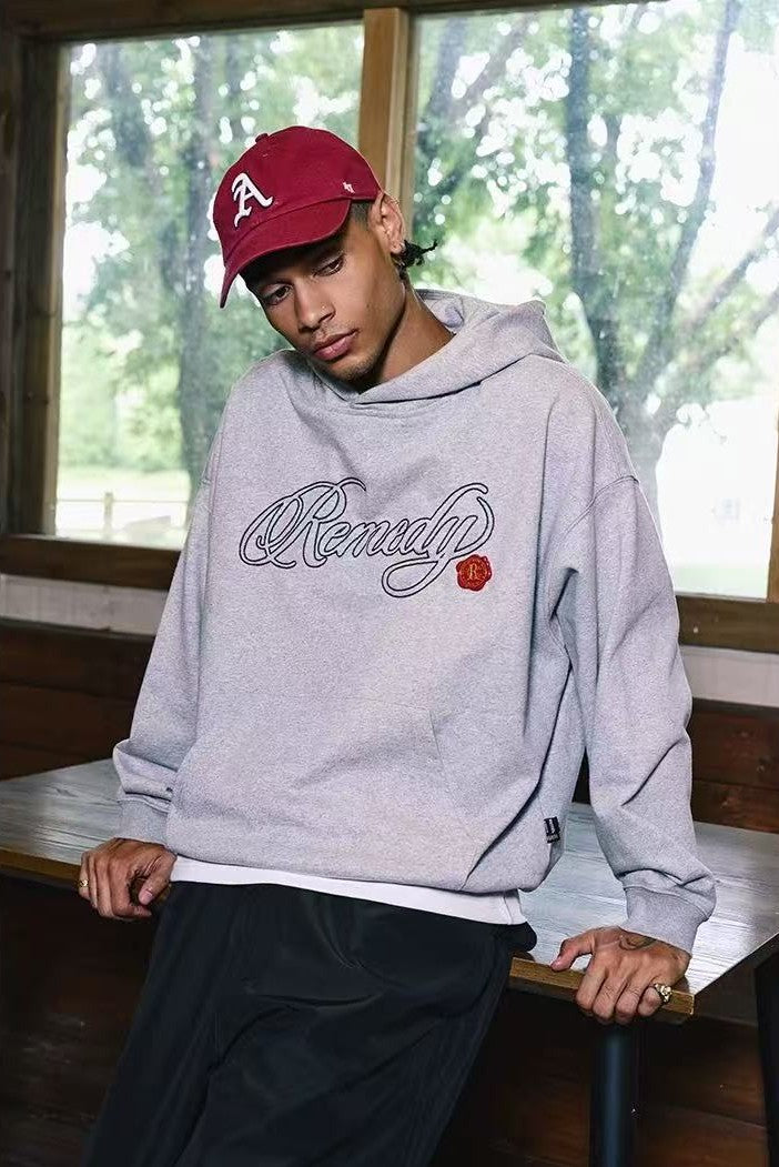 REMEDY Metal Postmark Logo Embroidery Hoodie