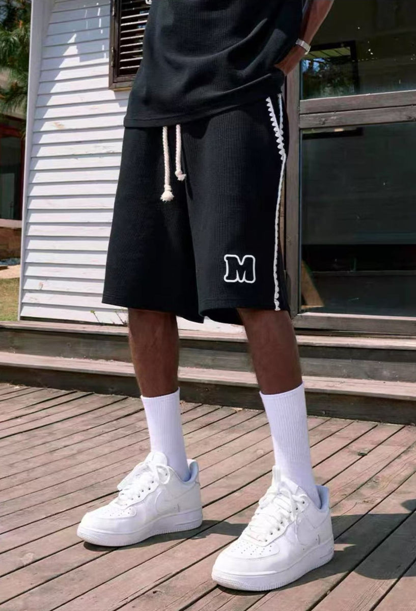 MEDM  Waffle Drawstring Shorts